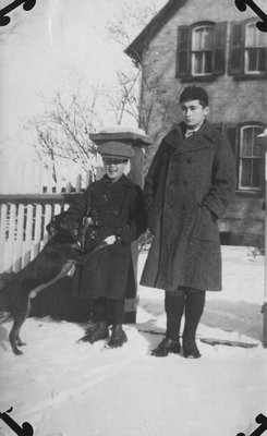 Chester and Stuart with Dog Chester and Stuart with Dog