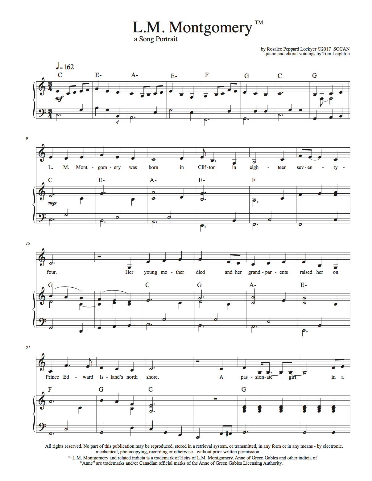 L.M. Montgomery: A Song Portrait L.M. Montgomery: A Song Portrait