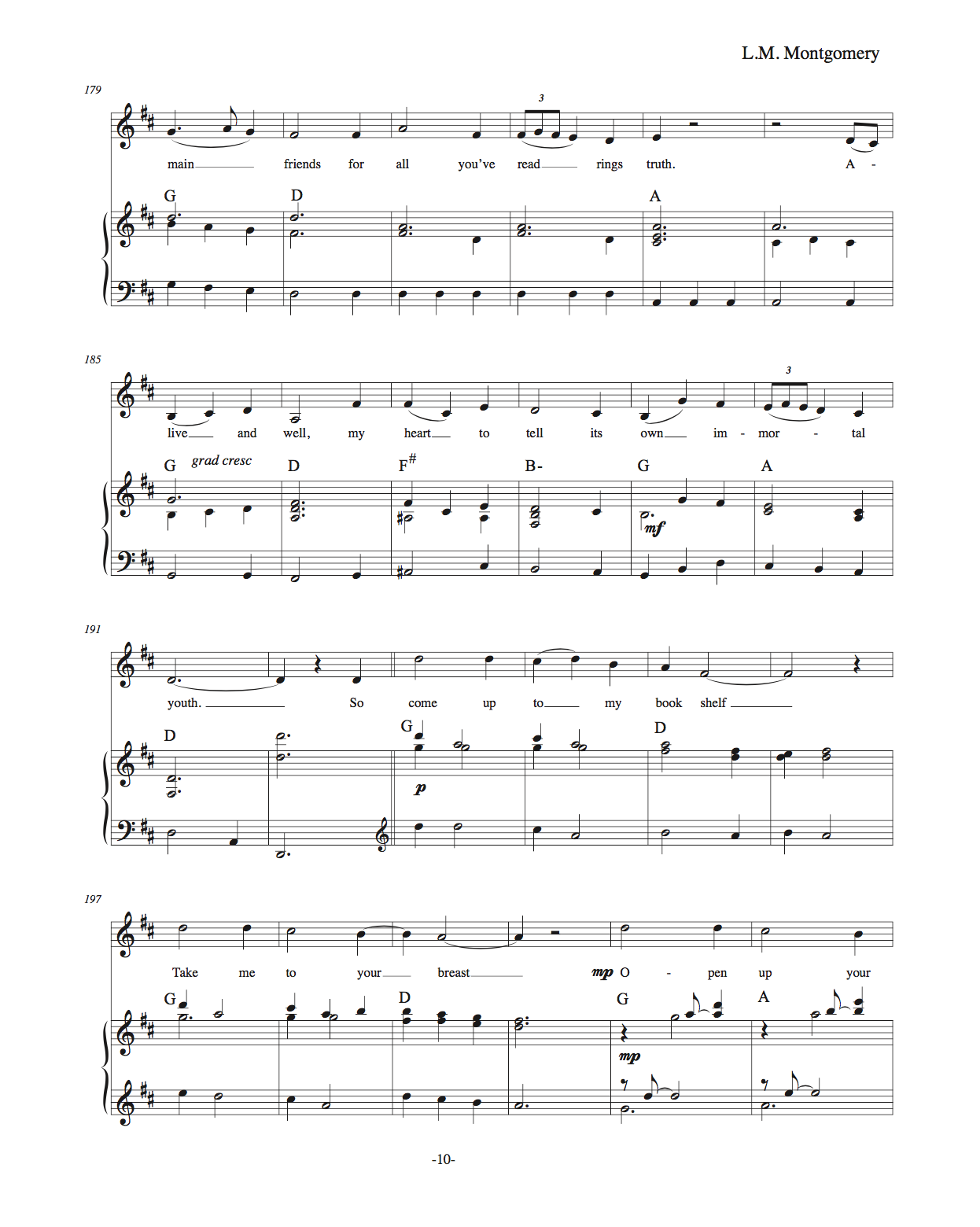 L.M. Montgomery: A Song Portrait L.M. Montgomery: A Song Portrait