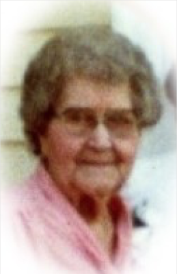 Mary Ella Montgomery An older woman wearing a pink shirt.