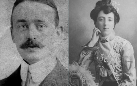 Cavert Image 8-8a Two black-and-white photographs side by side. George MacMillan is on the left. Montgomery is on the right.
