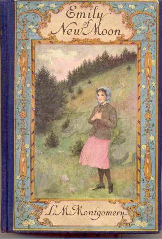 Book cover of Emily of New Moon. 1923. Ryrie-Campbell Collection, KindredSpaces.ca, 542 ENM-MS-1ST Book cover of Emily of New Moon. 1923. Ryrie-Campbell Collection, KindredSpaces.ca, 542 ENM-MS-1ST