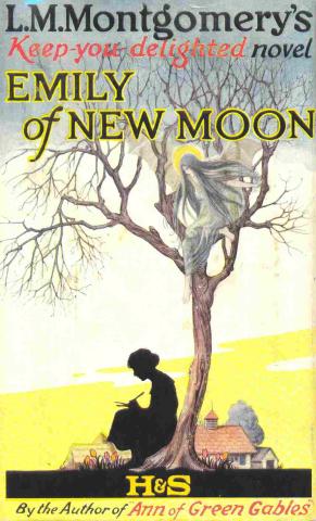 Book cover of Emily of New Moon. 1923. Ryrie-Campbell Collection, KindredSpaces.ca, 201 ENM-HSYJ. Book cover of Emily of New Moon. 1923.