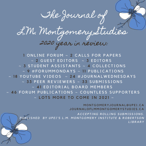 The Journal of L.M. Montgomery Studies 2020 Year in Review The Journal of L.M. Montgomery Studies 2020 Year in Review