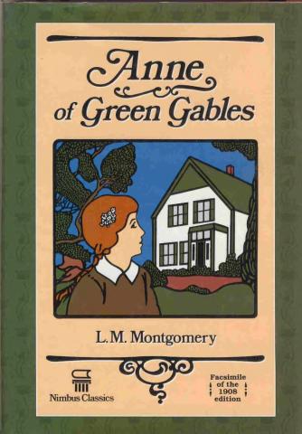 AoGG 1992 Digital image of a book cover. A girl with red hair is looking back at a house with a green roof and shutters.